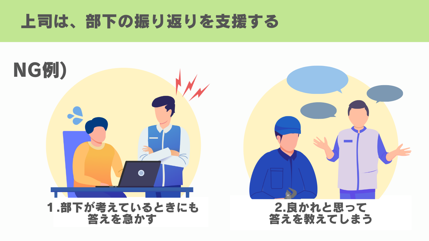 モビノワ | コラム | 部下の主体性と学びを促す振り返りサポート（前編）